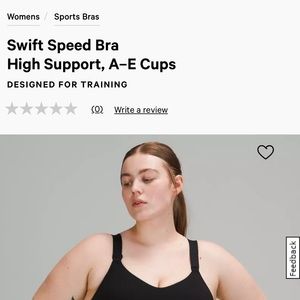 Lululemon Swift Speed High Support Bra